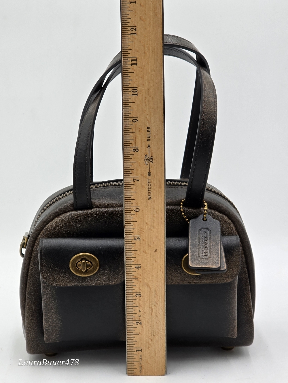 💥NWT💥Coach Twin Turnlock 20, Loved Leather - Picture 15 of 16